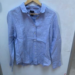 J. Crew Irish linen button down woman’s shirt